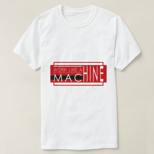 白モダン文字タイポグラフィデザイン Tシャツ (デザイン正面)