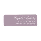 白モダン文字ダスティラベンダー差出人住所 ラベル (正面)