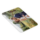 白モダン文字ハート写真ありがとう マグネット (右側)