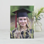 白モダン文字フォトフォイル招待状 セーブザデート (スタンド正面)