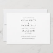 白モダン文字フルフォト日付の保存 セーブザデート (裏面)