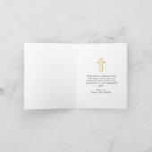 白モダン文字ベビー写真バプテスマ サンキューカード (内部)