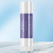 白モダン文字リップクリーム管ラベル付き紫