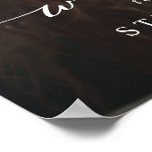 白モダン文字写真の結婚ウェルカムサイン ポスター (角)