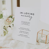 白モダン文字結婚の記念碑 台座サイン