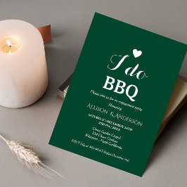 白モダン文字i do bbq婚約パーティ 招待状