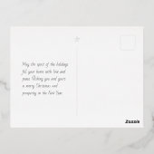 白モダン星写真 箔シーズンポストカード (裏面)