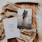 白モダン書結婚道 サンキューカード