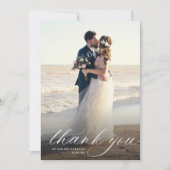 白モダン書結婚道 サンキューカード (正面)