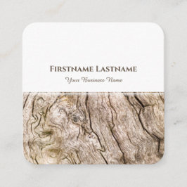 白モダン木ストライプ粒内装 スクエア名刺