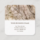 白モダン木ストライプ粒内装 スクエア名刺 (裏面)