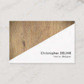 白モダン木幾何学模様インテリア設計者 名刺 (正面)