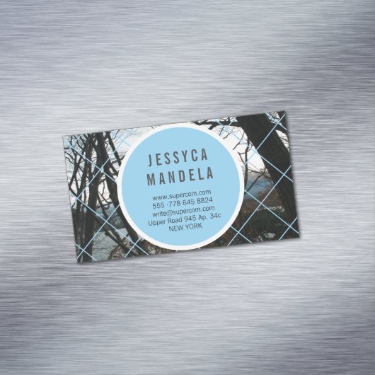 白モダン木材 マグネット名刺 (インサイチュ)