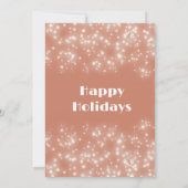 白モダン松の枝クリスマスボール 招待状 (裏面)