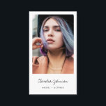 白モダン枠アクターモデル歌手ダンサーの写真 名刺<br><div class="desc">白モダン枠アクターモデル歌手ダンサーの写真</div>