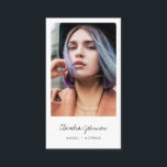 白モダン枠アクターモデル歌手ダンサーの写真 名刺<br><div class="desc">白モダン枠アクターモデル歌手ダンサーの写真</div>