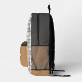 白モダン格子磁器 プリントバックパック (右)