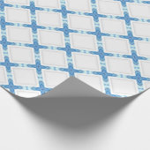 白モダン格子 ラッピングペーパー (角)