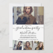 白モダン極小文字写真 招待状 (裏面)