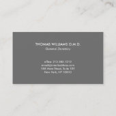 白モダン歯歯科の歯のロゴ 名刺 (裏面)