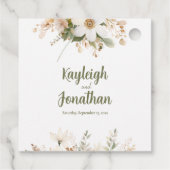 白モダン水色フローラ結婚式の引き出物 フェイバータグ (裏面)