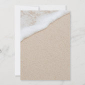 白モダン海波と砂の結婚サンプル 招待状 (裏面)