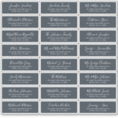 白モダン海軍の個人ゲスト住所 シール (正面)