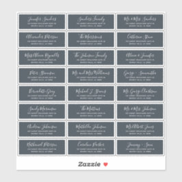 白モダン海軍の個人ゲスト住所 シール