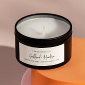 白モダン澄んいキャンドルスズ3x1"長方形ラベル シール