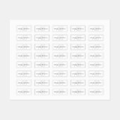 白モダン灰色と黒 |名カッコいい前&モノグラム ラベル (シート)