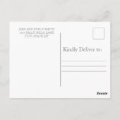 白モダン灰色の写真リトルメリークリスマス ポストカード (裏面)