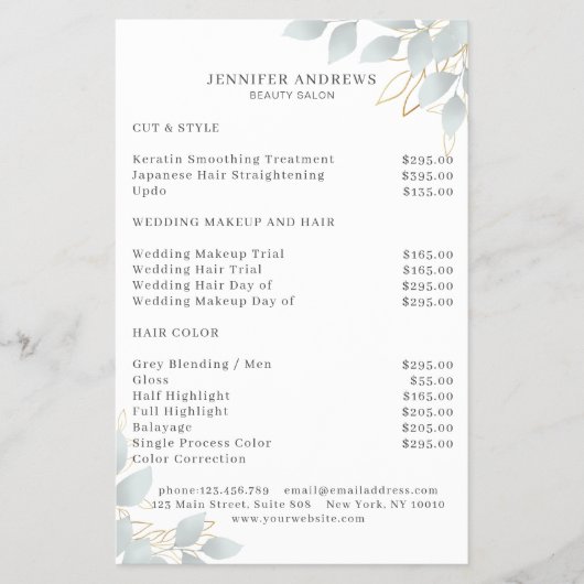 白モダン灰色チラシ チラシ (正面)