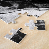 白モダン男らしクール色のカウボーイアート ジグソーパズル (側面)