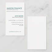 白モダン直立型 – プロフェッショナル名刺 名刺 (正面/裏面)