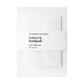 白モダン石鹸ベリーバンド 招待状ベリーバンド (正面例)