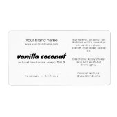 白モダン石鹸包装成分ラベル ラベル (正面)