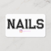 白モダン空白のネイリストテンプレート 名刺 (裏面)