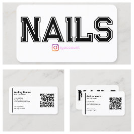 白モダン空白のネイリストテンプレート 名刺