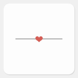 白モダン空白のハート スクエアシール