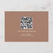 白モダン筆書道モカ結婚QR エンクロージャーカード (裏面)