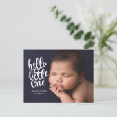 白モダン筆書道誕生のお知らせ 案内ポストカード (スタンド正面)