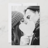 白モダン紅葉写真結婚 招待状 (裏面)