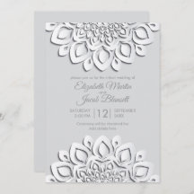 白モダン紙カットマンダラヴァーシャ結婚ル