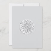 白モダン紙カットマンダラ結婚ズ 招待状 (裏面)