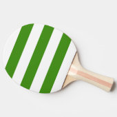 白モダン緑ストライプ色 卓球ラケット (横)