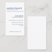 白モダン縦型 – プロフェッショナル名刺 名刺 (正面/裏面)