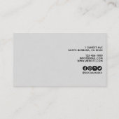 白モダン脂皮革の質感プロフェッショナル 名刺 (裏面)