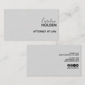 白モダン脂皮革の質感プロフェッショナル 名刺 (正面/裏面)