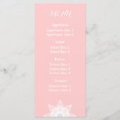 白モダン色のホワイトメニュ結婚ーカード メニュー (裏面)