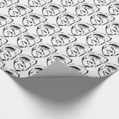 白モダン色の牡蠣 ラッピングペーパー (角)